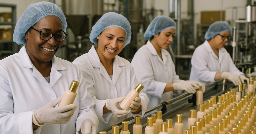 Mães trabalham em linha de cosméticos com foco e alegria