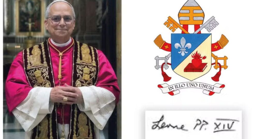 O brasão e a assinatura oficial do papa Leão XIV são revelados