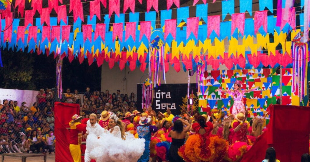 Quadrilha animada celebra as festas juninas em São Paulo
