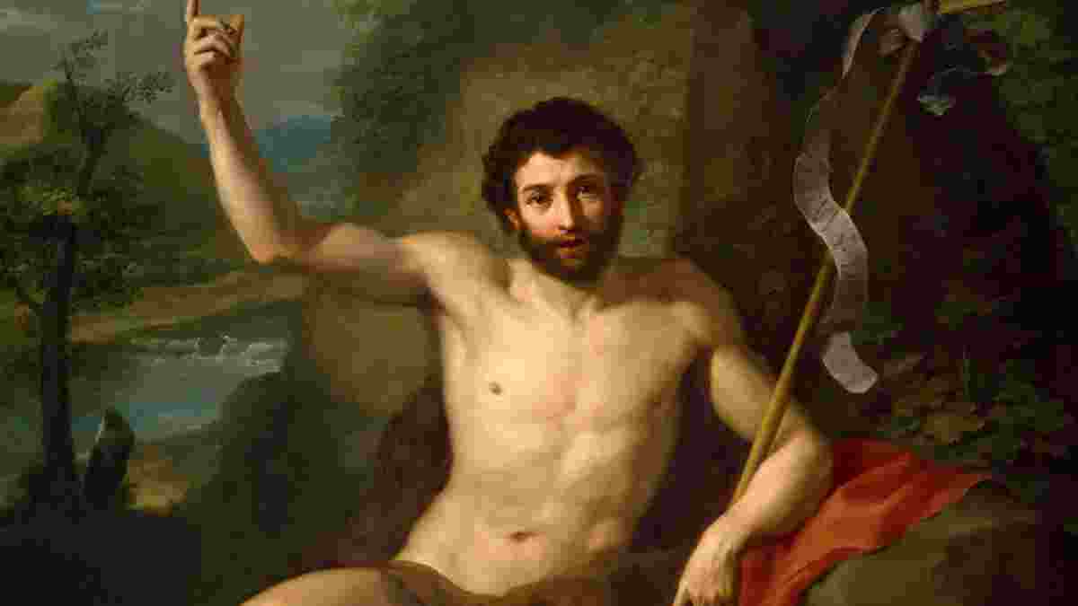 João Batista pregando no deserto por Anton Raphael Mengs, 1760. Origem e significado do Dia de São João