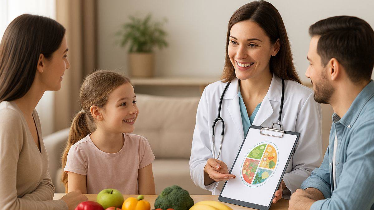 Nutricionista orienta família sobre alimentação saudável no Dia do Nutricionista