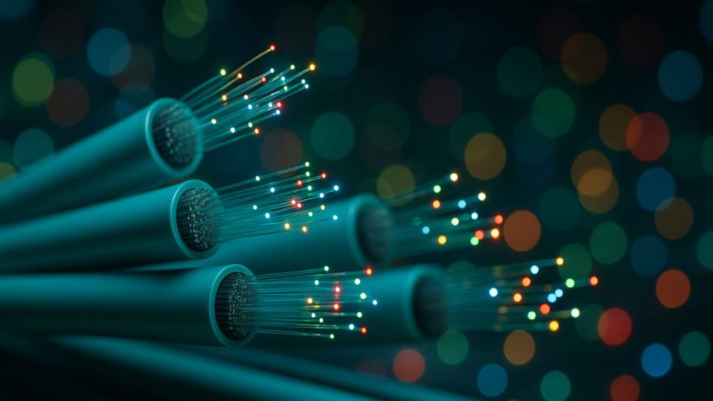 Cabos de fibra óptica simbolizam a revolução da internet no Japão