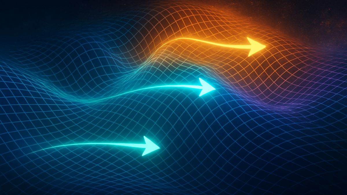 Representação das três dimensões do tempo segundo nova teoria da física.