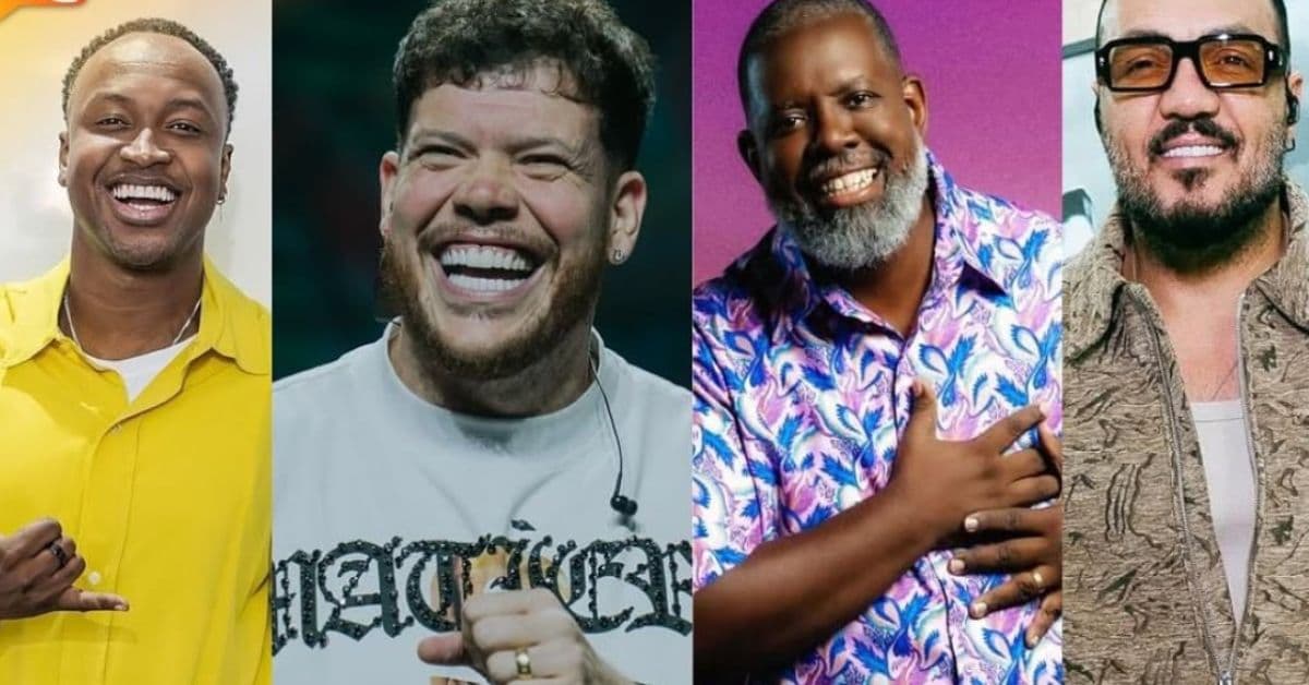 Artistas Thiaguinho, Ferrugem, Péricles e Belo no Samba Recife 2025