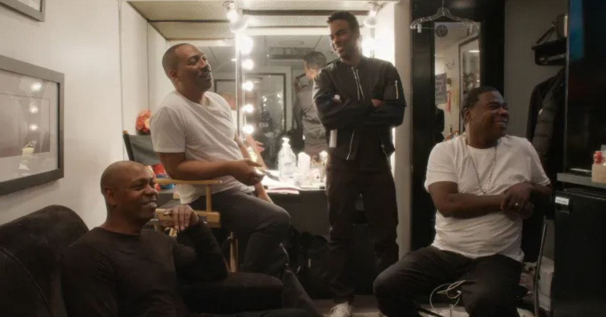 Eddie Murphy, Chris Rock, Dave Chappelle e Tracy Morgan em documentário Being Eddie da Netflix