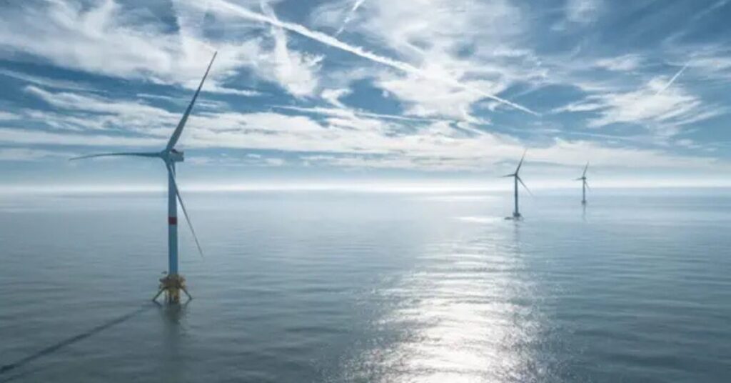 parque eólico flutuante no Mediterrâneo