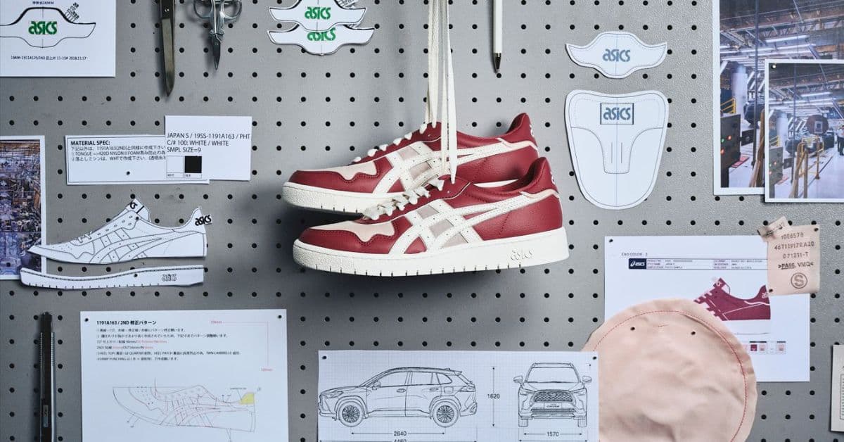 tênis da Toyota feito com tecido de airbag reutilizado.