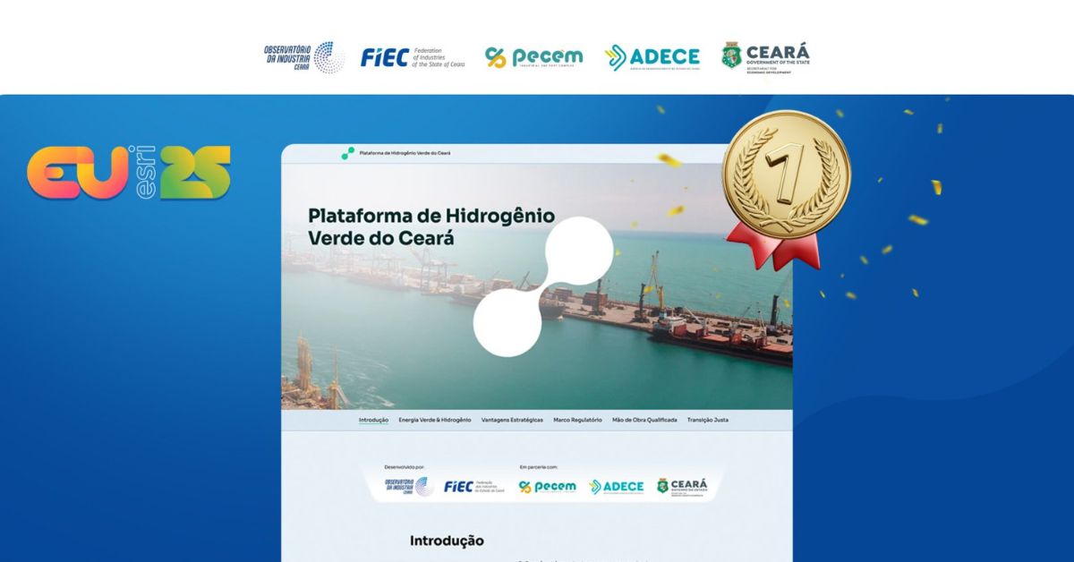 Plataforma de Hidrogênio Verde da FIEC vence prêmio nacional de inovação em geotecnologia