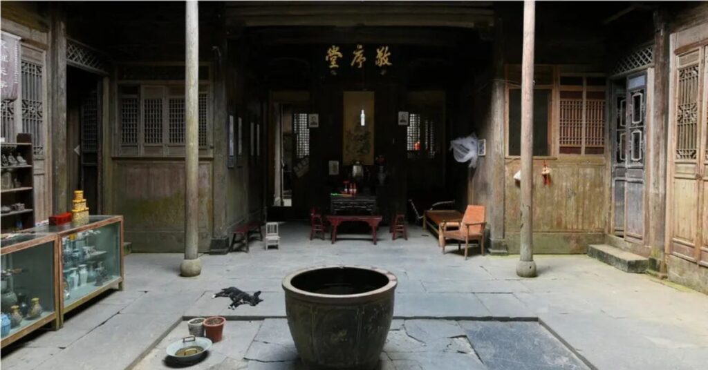 arquitetura chinesa que resfria casas com pátio interno tradicional