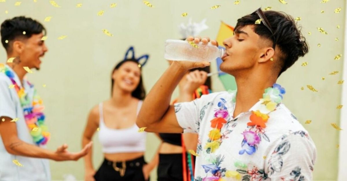 cuidados com a pele no Carnaval incluem hidratação durante bloco de rua