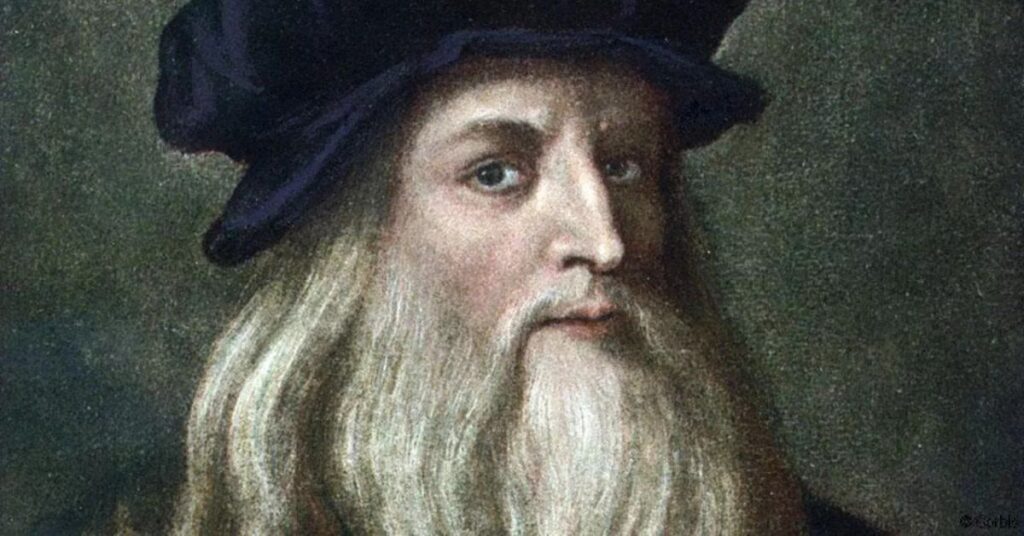 Retrato clássico de Leonardo da Vinci associado a estudos sobre o DNA de Leonardo da Vinci