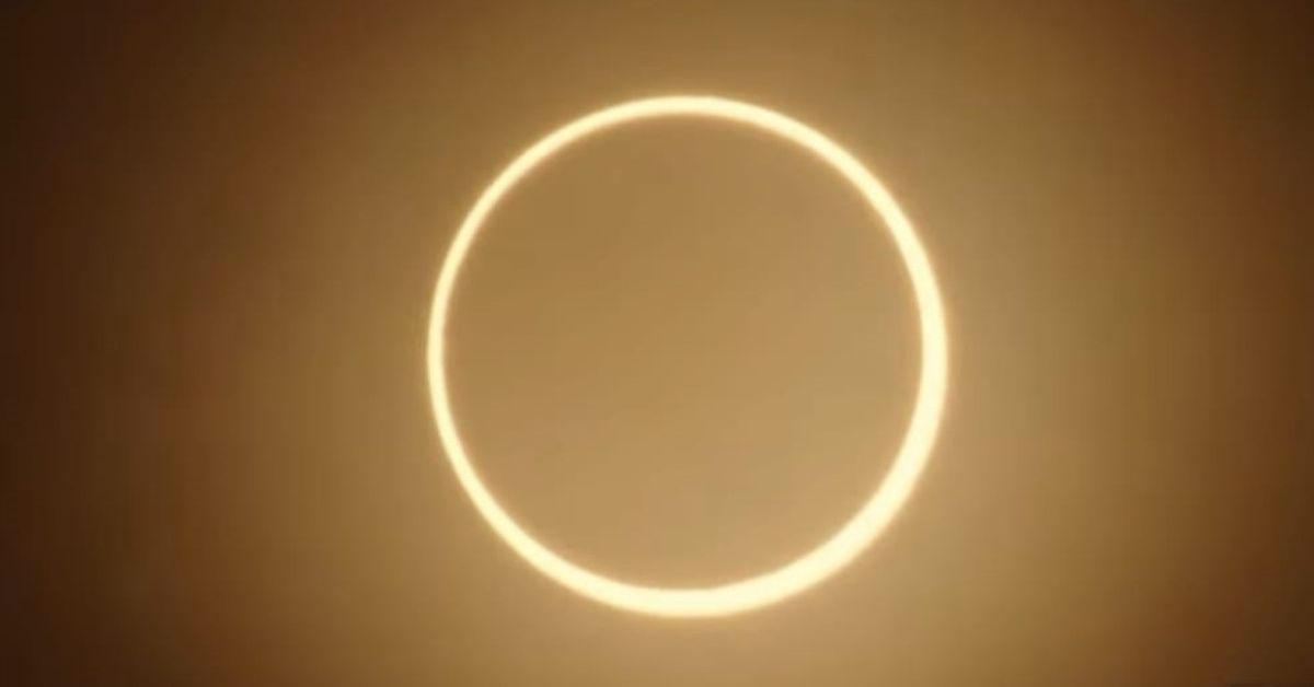eclipse solar anular observado em Canaã dos Carajás