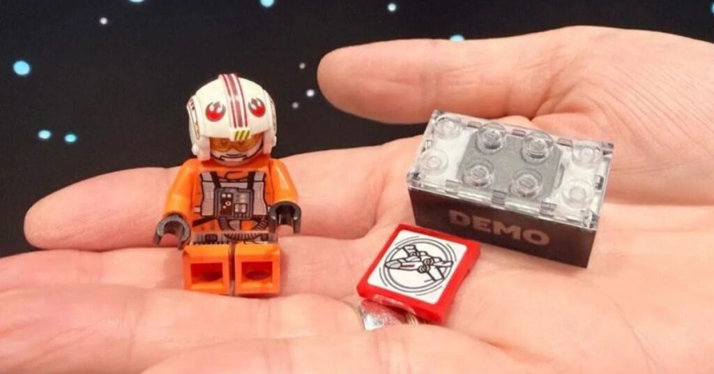 Legos digitais com Smart Bricks da Lego conectados por sistema sem fio.