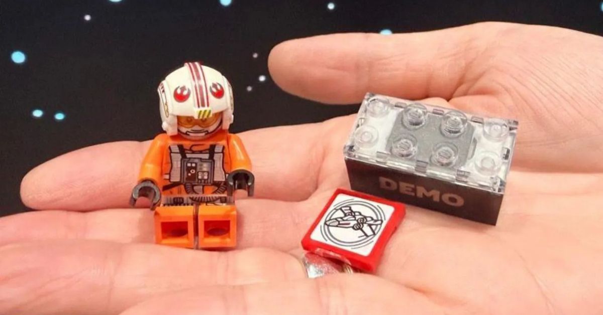 Legos digitais com Smart Bricks da Lego conectados por sistema sem fio.