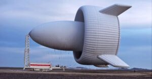 Dirigível impulsiona energia eólica na China